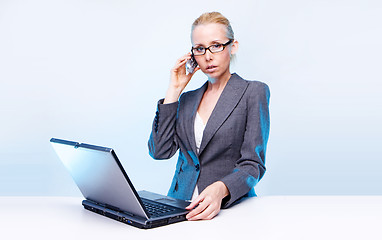 Image showing blonde businesswoman