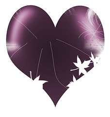 Image showing violet abstract heart