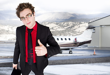 Image showing Businessman  in the airport