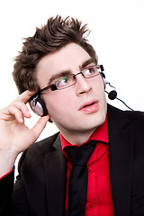 Image showing male telemarketer