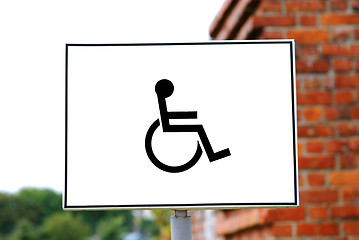 Image showing Sign for disabled parking