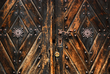 Image showing wooden door