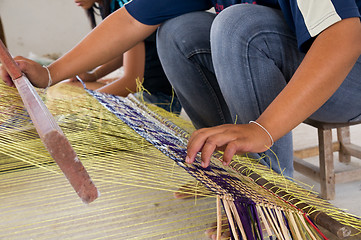 Image showing Straw weaving