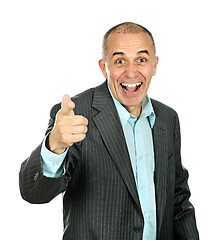 Image showing Man pointing and laughing