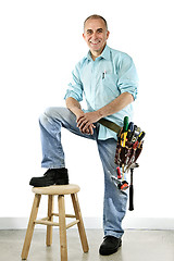 Image showing Smiling handyman