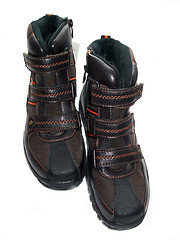 Image showing New winter leather shoe