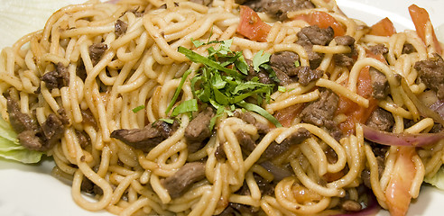 Image showing tallarin saltado de carne 