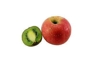 Image showing Apple and kiwi