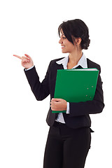 Image showing woman holding a folder