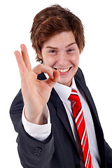 Image showing business man saying ok