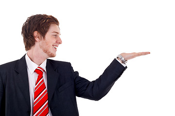 Image showing Business man presenting