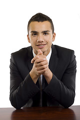 Image showing business man on a desk