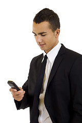 Image showing business man texting