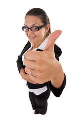 Image showing woman making ok sign 