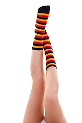Image showing feet in colored socks