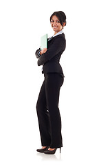 Image showing business woman holding a folder