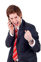 Image showing winning on the phone