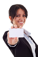 Image showing Business card closeup
