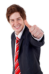 Image showing business man with thumbs up