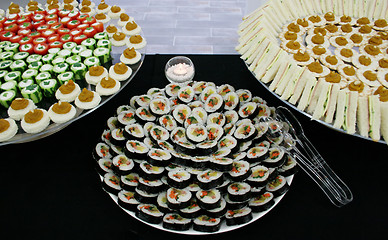 Image showing Sushi and sandwiches