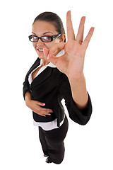 Image showing  woman making her ok sign