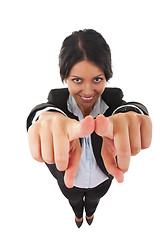 Image showing business woman pointing at you 