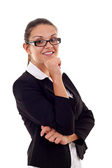 Image showing pensive business woman