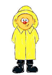 Image showing boy with raincoat