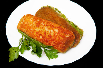 Image showing Fish with spinach