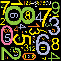 Image showing Abstract background with numbers