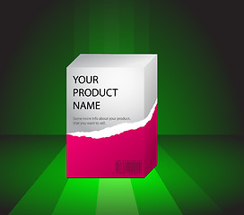 Image showing Product preview on a green