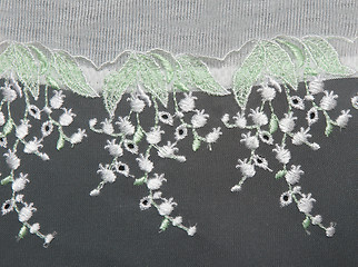 Image showing Lace decorated by pattern and decorative flover