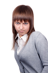 Image showing Portrait of the angry girl