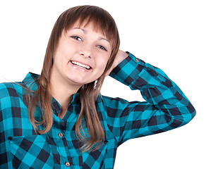 Image showing Portrait young beautiful girl