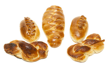 Image showing Five baked patties