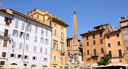 Image showing fountain on Piazza della Rotonda in Rome, Italy