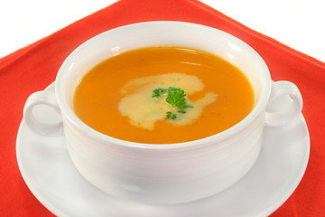 Image showing Pumpkin cream soup