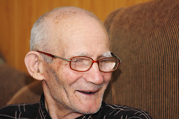 Image showing Smiling senior man indoor portrait