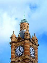 Image showing Clock brick tower