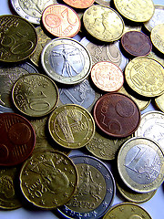 Image showing Different Euro coins