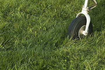 Image showing airplane wheel