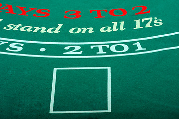 Image showing Black Jack table