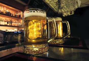 Image showing Two glasses of beer