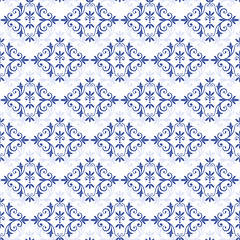 Image showing White-blue seamless pattern (vector)