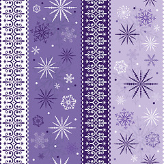 Image showing Seamless striped christmas pattern