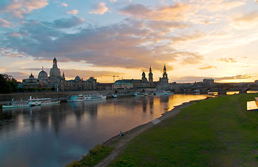 Image showing dresden altstadt sunset