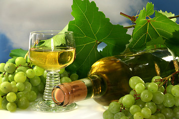 Image showing White wine