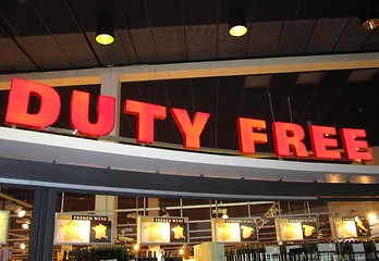 Image showing Duty free sign