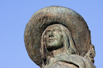 Image showing portrait of the statue of D'Artagnan in Auch