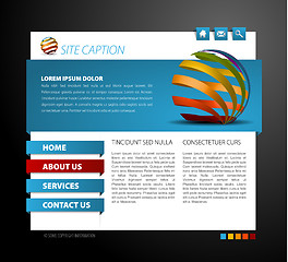 Image showing Modern web page template